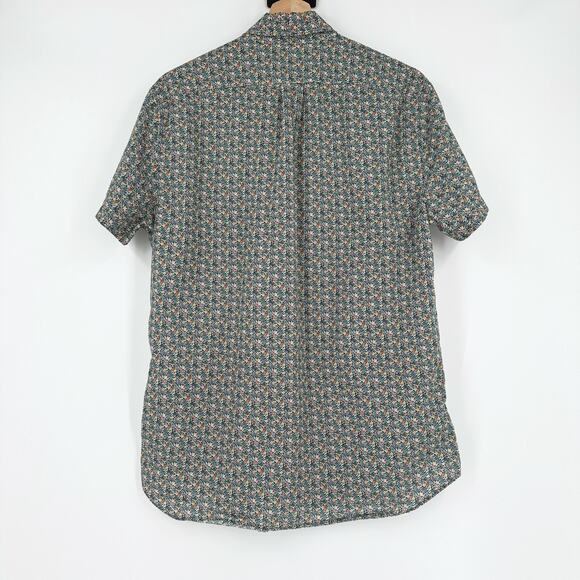J Crew X Liberty Fabric Button Up Shirt Medium Slim Floral Art Colorful Preppy - Picture 6 of 8